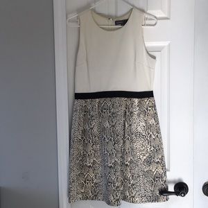 White snake skin dress